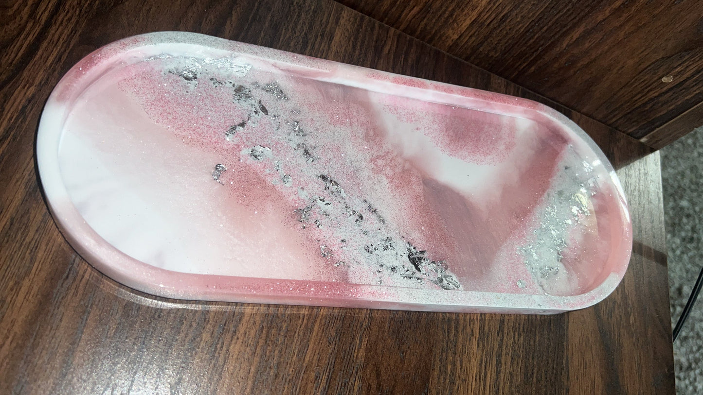 Spring Blush Resin Set | Coaster + Tray