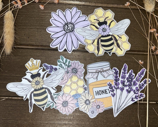 Bee&Blossom | Purple Sticker Set (6)