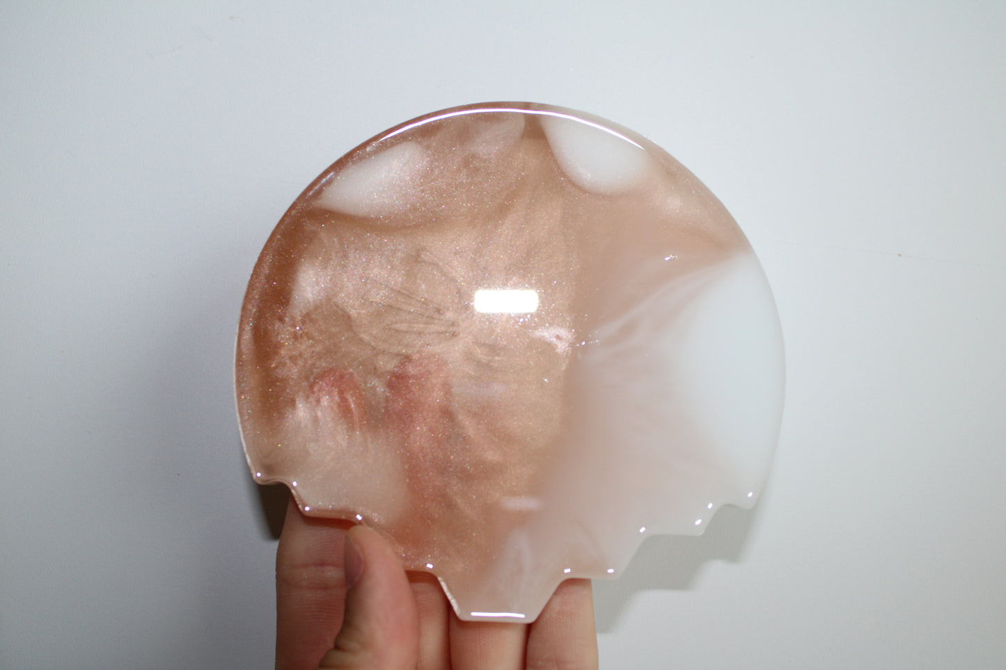 Milk&Honey Resin Coasters | Rose Gold&White