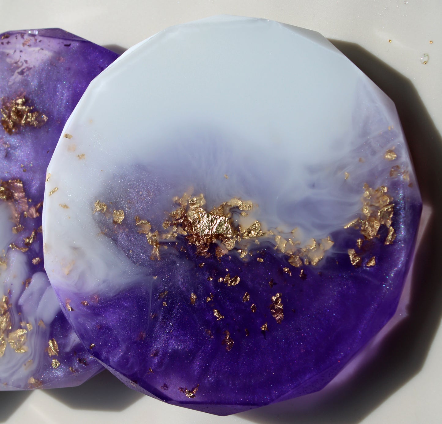Dual-Tone Coasters Set | Cool Tones + White