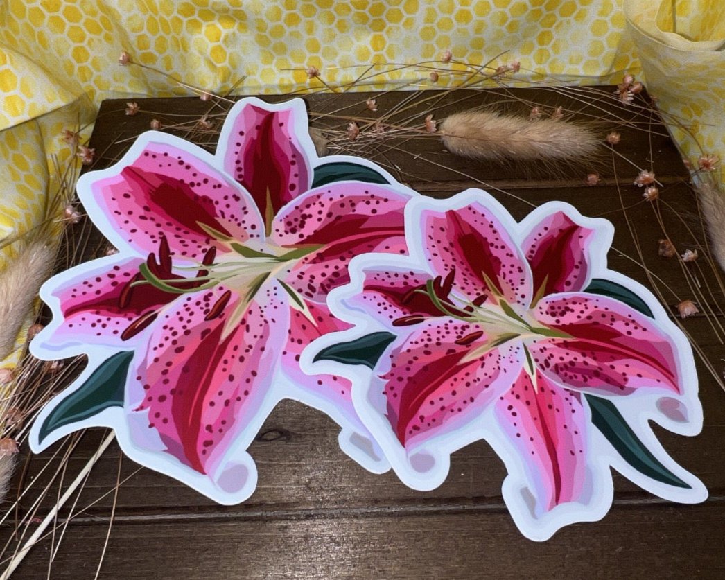 Bee&Blossom Stargazer Lily Sticker