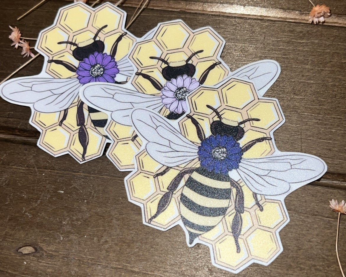 Bee&Blossom | Purple Sticker Set (6)