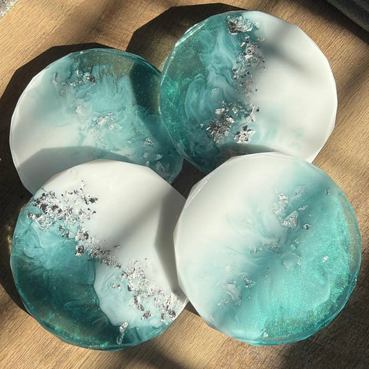 Dual-Tone Coasters Set | Warm Tones + White