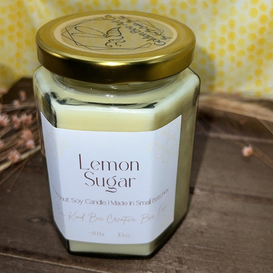 HiveAromas Candle | Scented Lemon Sugar | 10oz