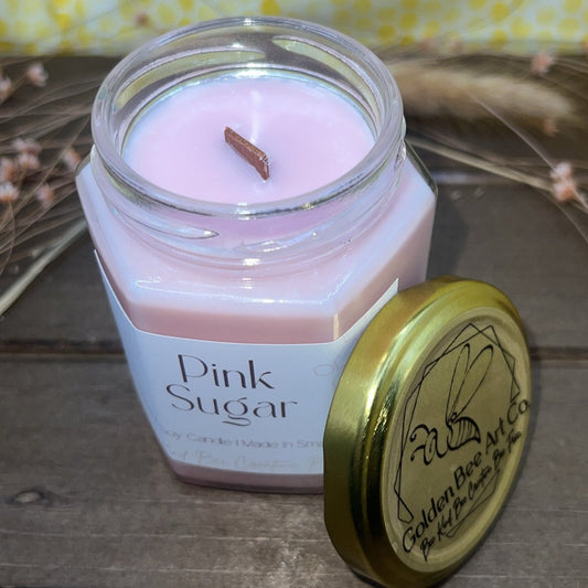 HiveAromas Candle | Scented Pink Sugar | 6oz