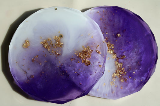 Dual-Tone Coasters Set | Cool Tones + White